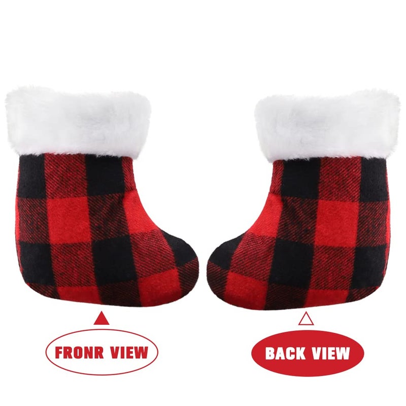 XIMISHOP 4PCS Christmas Stockings with Name Tags  18inch Large Personalized Cable Knitted Xmas Hanging Stocking Decorations for Holiday Christmas Party Family Decor (Red) - Image 4